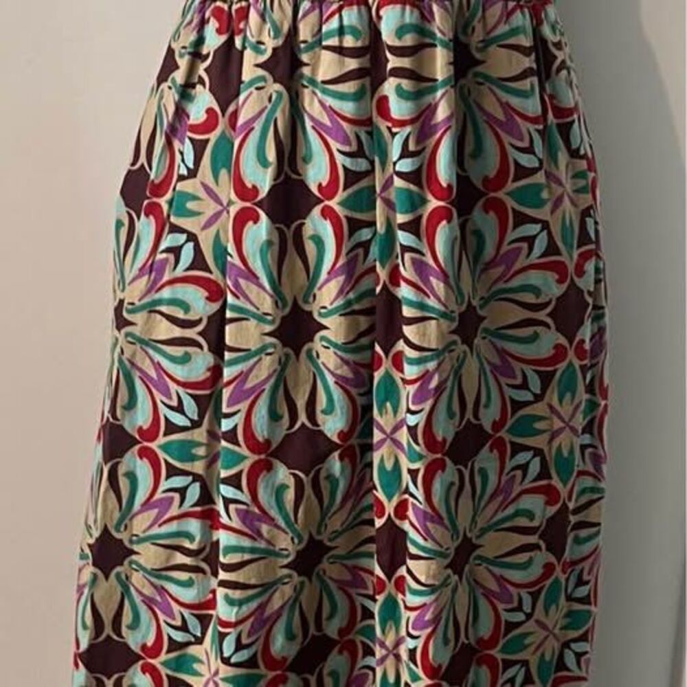 Vtg 90s Chadwicks of Boston 100% Silk Maxi Dress Medallion Boho Whimsigoth 12 P